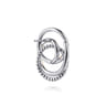 14K Yellow Gold and 925 Sterling Silver Bujukan and White Sapphire Multi Round Link Stud Earrings