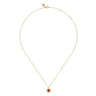14K Yellow Gold and Garnet Bujukan Pendant Necklace