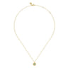14K Yellow Gold and Green Amethyst Bujukan Pendant Necklace
