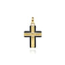 14K Yellow Gold and Titanium Cross Pendant