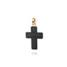 14K Yellow Gold and Titanium Cross Pendant