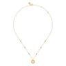 14K Yellow Plain Gold Bujukan Anchor Medallion Necklace