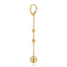 14K Yellow Plain Gold Bujukan Ball Leverback Drop Earrings
