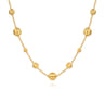 14K Yellow Plain Gold Bujukan Ball Station Necklace