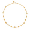 14K Yellow Plain Gold Bujukan Ball Station Necklace