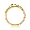 14K Yellow Plain Gold Bujukan Bypass Ring