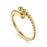 14K Yellow Plain Gold Bujukan Bypass Ring