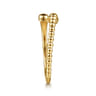 14K Yellow Plain Gold Bujukan Bypass Ring