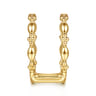14K Yellow Plain Gold Bujukan Clover and Marquise Smart Ring Enhancer