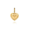 14K Yellow Plain Gold Bujukan Heart Medallion Pendant With Detachable Bail