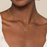 14K Yellow Plain Gold Bujukan Horseshoe Pendant Necklace