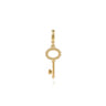 14K Yellow Plain Gold Bujukan Key Charm Pendant With Detachable Bail