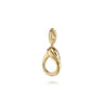 14K Yellow Plain Gold Bujukan Lock Charms With Detachable Bail