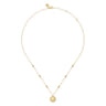 14K Yellow Plain Gold Bujukan Love Medallion Necklace