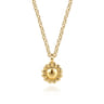 14K Yellow Plain Gold Bujukan Pendant Necklace