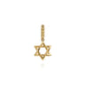 14K Yellow Plain Gold Bujukan Star Of David Charm With Detachable Bail