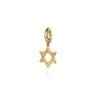 14K Yellow Plain Gold Bujukan Star Of David Charm With Detachable Bail