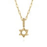 14K Yellow Plain Gold Bujukan Star Of David Charm With Detachable Bail