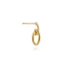 14K Yellow Plain Gold Bujukan Stud Drop Earrings
