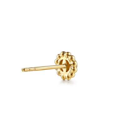 14K Yellow Plain Gold Bujukan Stud Earrings