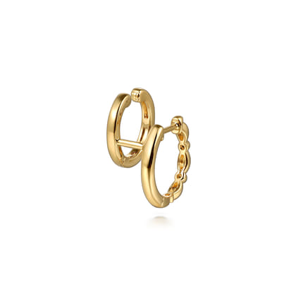 14K Yellow Plain Gold Bujukan Stuggies Earrings