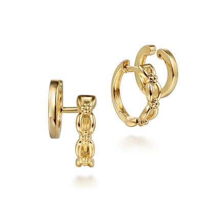 14K Yellow Plain Gold Bujukan Stuggies Earrings