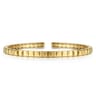 14K Yellow Plain Gold Cuff Bangle Bracelet