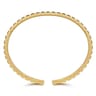 14K Yellow Plain Gold Cuff Bangle Bracelet