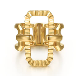 14K-Yellow-Plain-Gold-Diamond-Cut-Link-Wide-Band-Ring1