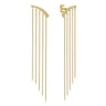14K Yellow Plain Gold Drop Earrings