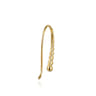 14K Yellow Plain Gold Graduating Bujukan Ball Drop Frenchwire Earrings