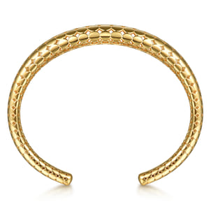 14K Yellow Plain Gold Graduating Cuff Bracelet