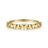 14K Yellow Plain Gold Heart Stackable Ring