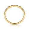 14K Yellow Plain Gold Heart Stackable Ring