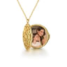 14K Yellow Plain Gold Locket Pendant Necklace