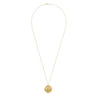 14K Yellow Plain Gold Locket Pendant Necklace