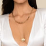14K Yellow Plain Gold Locket Pendant Necklace