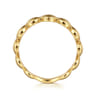 14K Yellow Plain Gold Scallop Stackable Ladies Ring