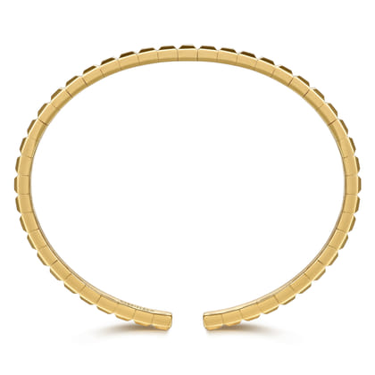 14K Yellow Plain Gold Split Bangle Bracelet