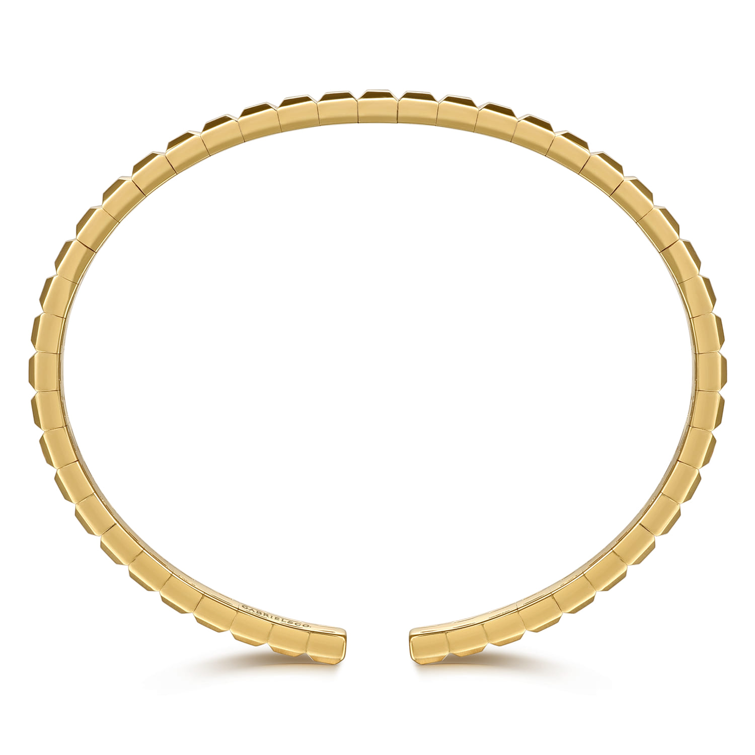 14K Yellow Plain Gold Split Bangle Bracelet - Shot 3