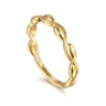 14K Yellow Plain Gold Stackable Ladies Ring
