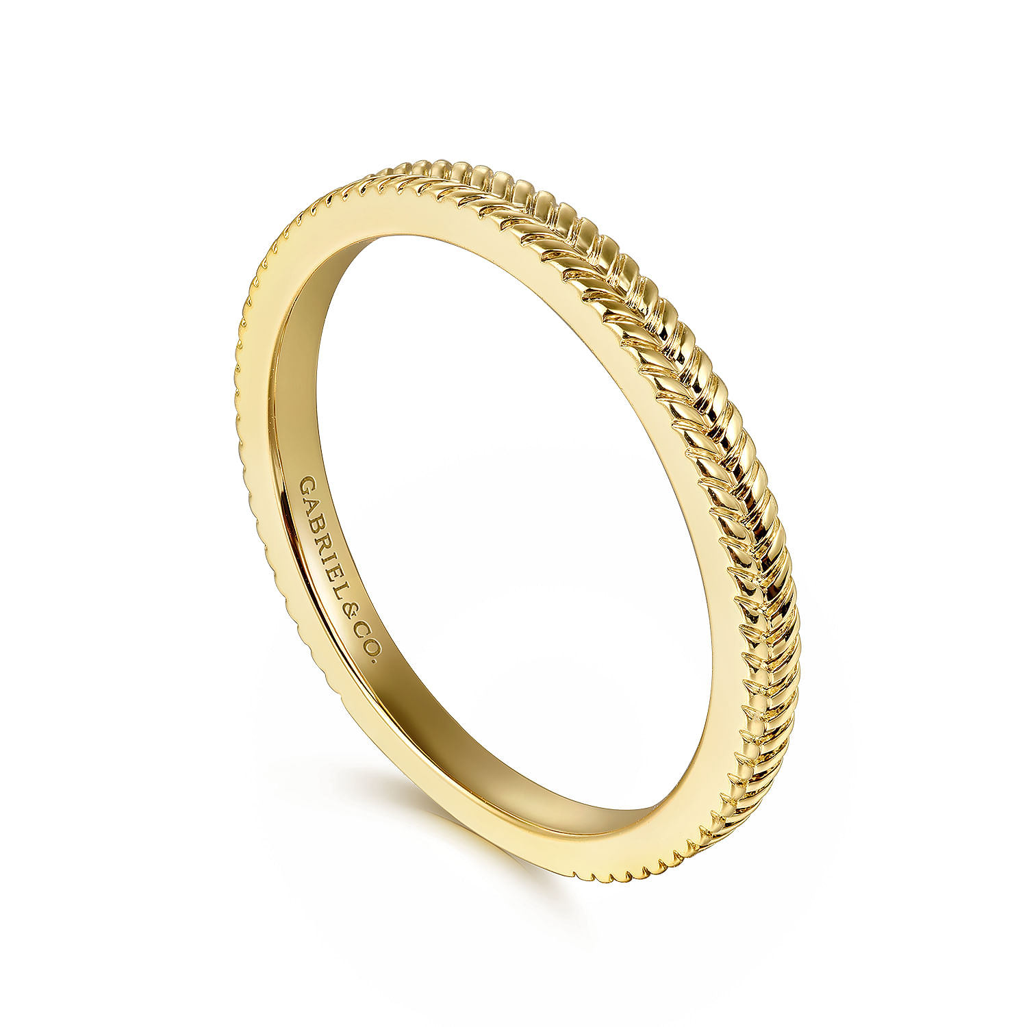 14K Yellow Plain Gold Stackable Ring