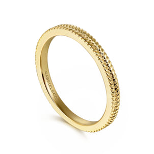 14K Yellow Plain Gold Stackable Ring