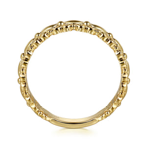 14K Yellow Plain Gold Stackable Ring