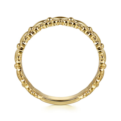 14K Yellow Plain Gold Stackable Ring