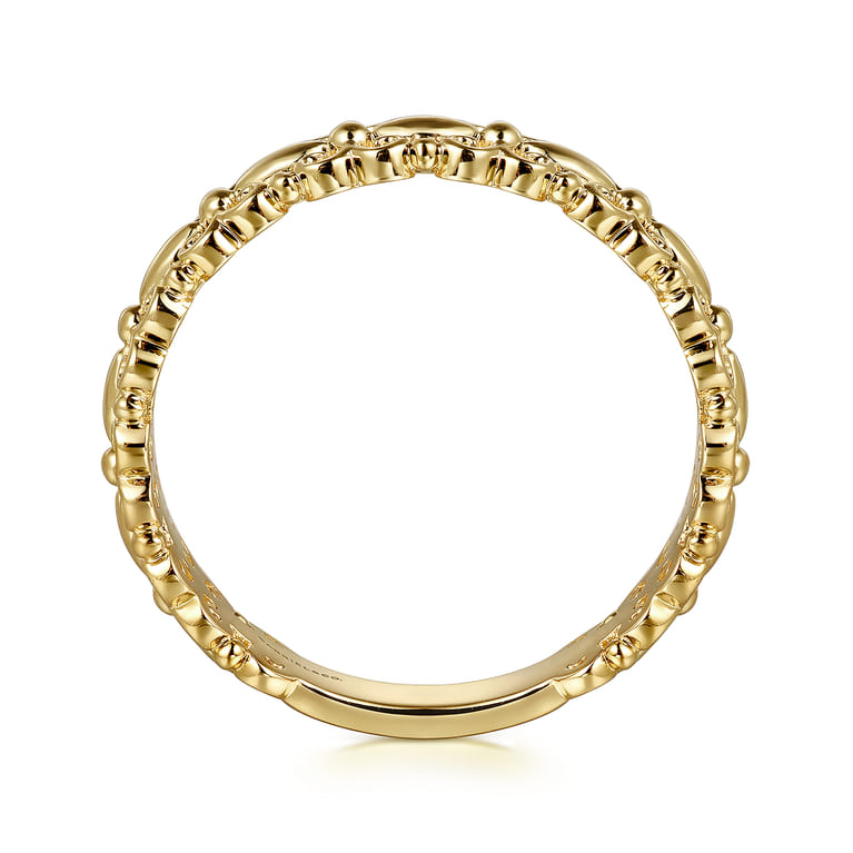 14K Yellow Plain Gold Stackable Ring - Shot 2