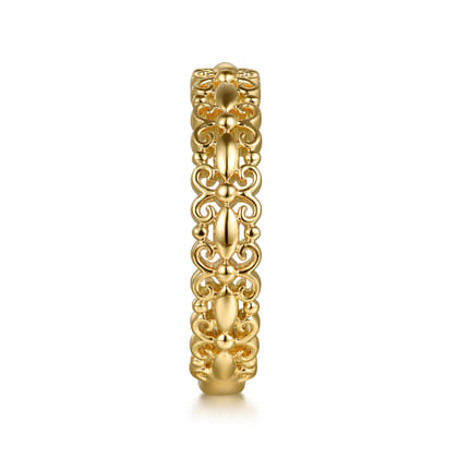 14K Yellow Plain Gold Stackable Ring