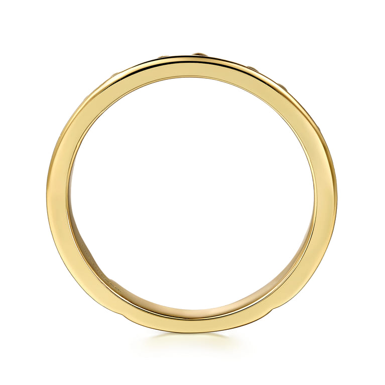 14K Yellow Plain Gold Stackable Ring - Shot 2