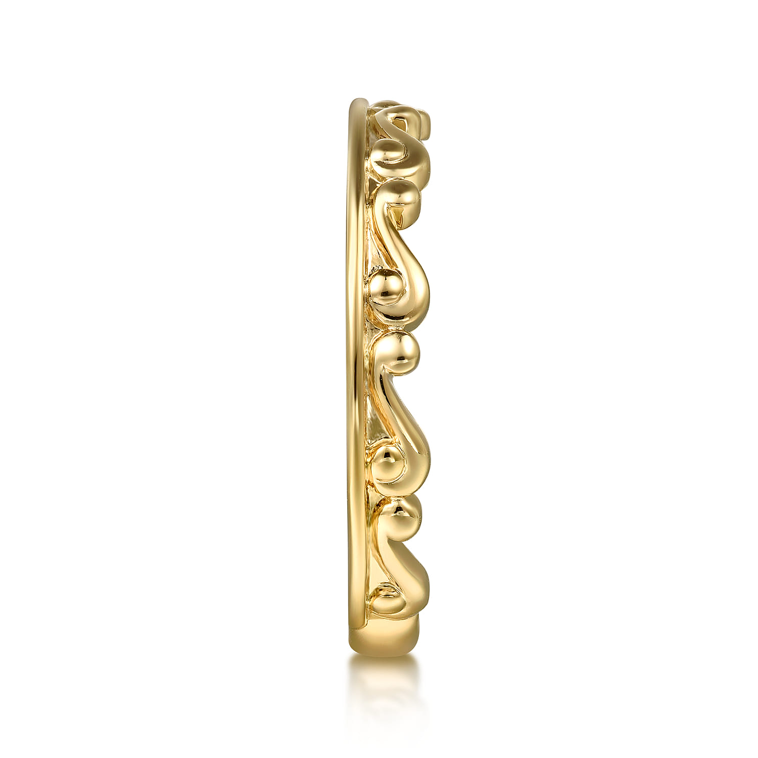 14K Yellow Plain Gold Stackable Ring - Shot 4