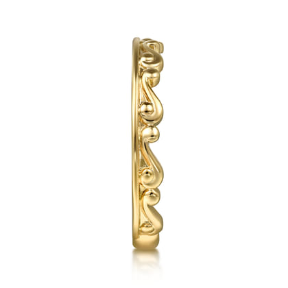 14K Yellow Plain Gold Stackable Ring